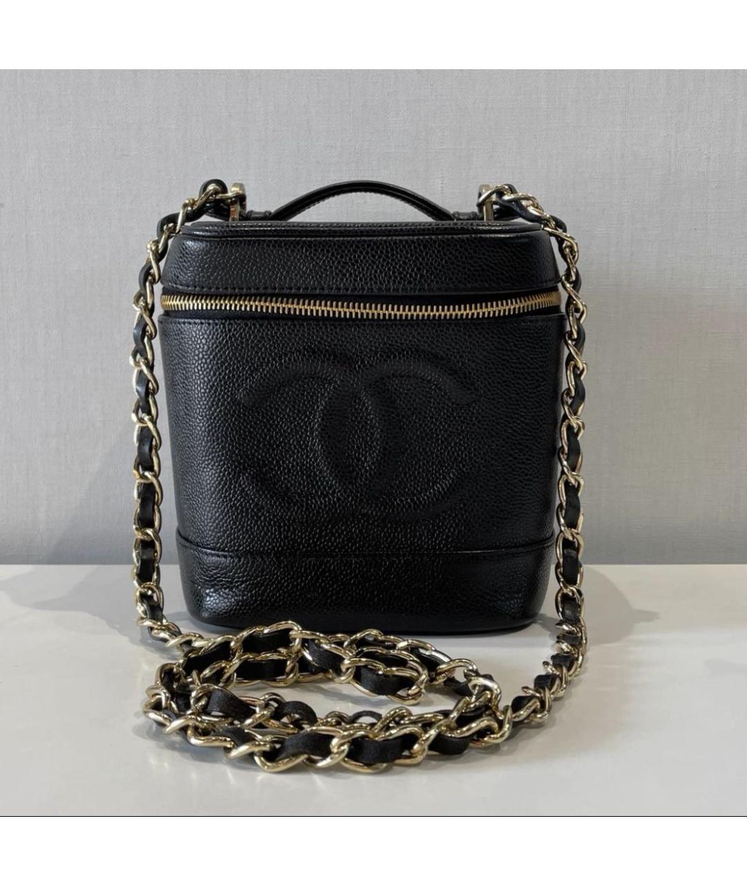 CHANEL Черная кожаная сумка через плечо, фото 4