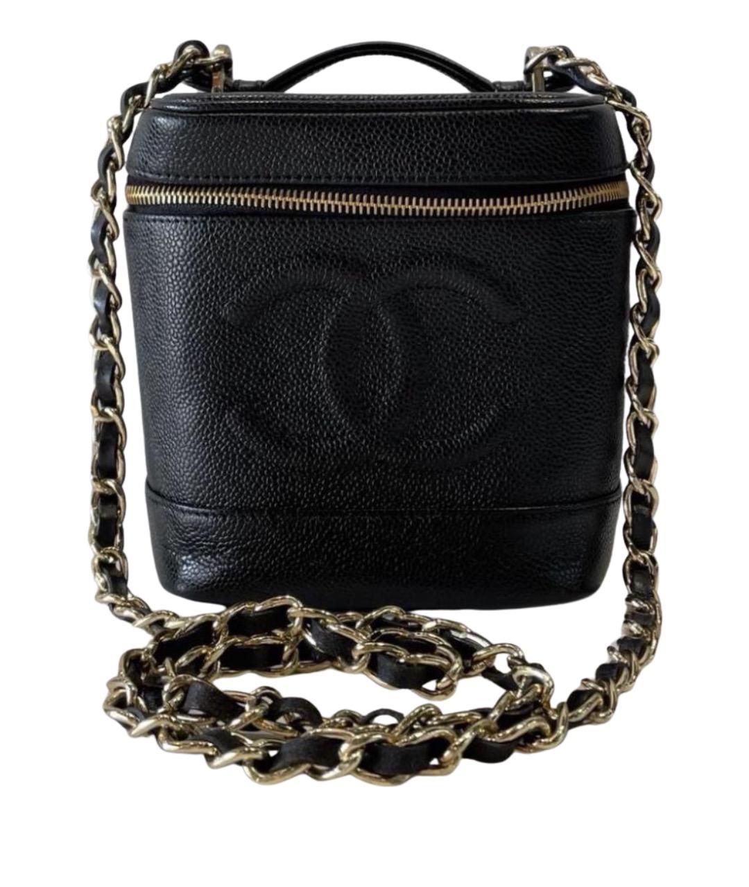 CHANEL Черная кожаная сумка через плечо, фото 1