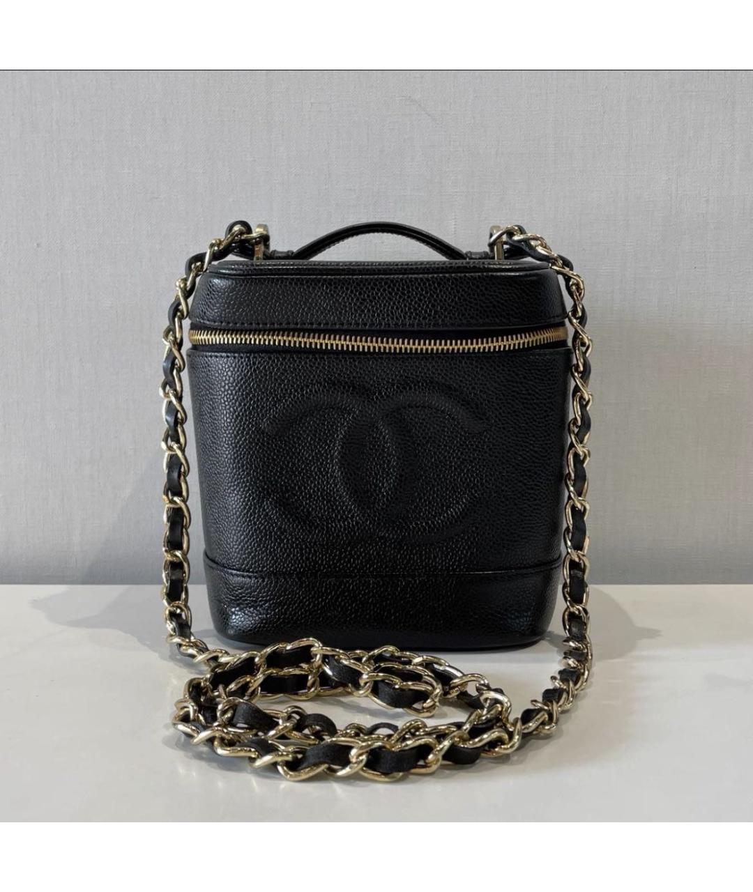 CHANEL Черная кожаная сумка через плечо, фото 2