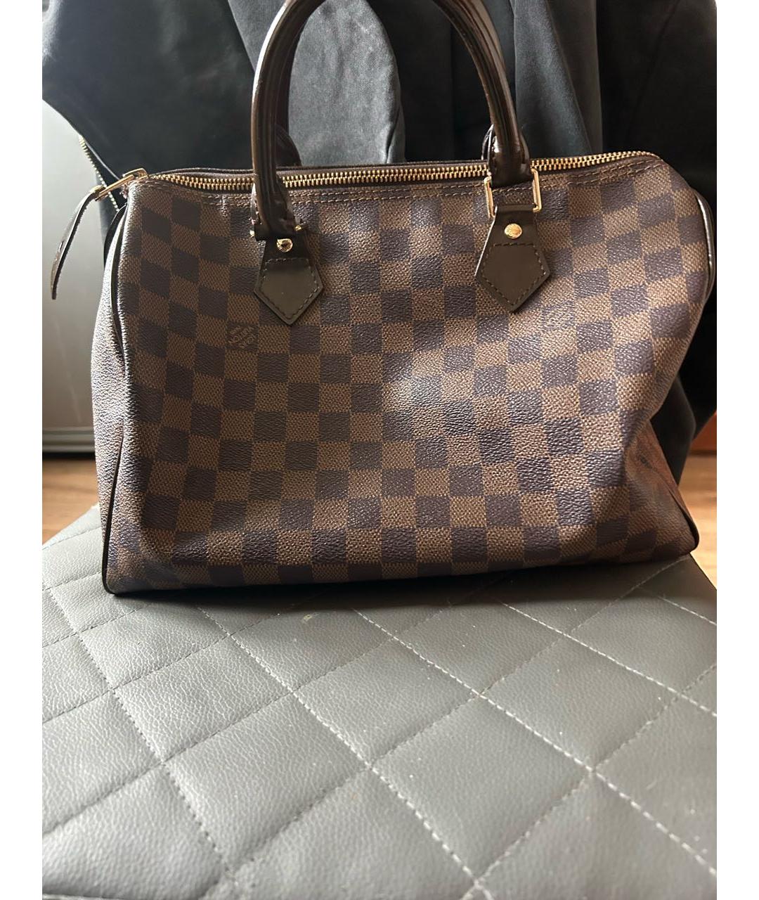 LOUIS VUITTON Коричневая сумка с короткими ручками, фото 3