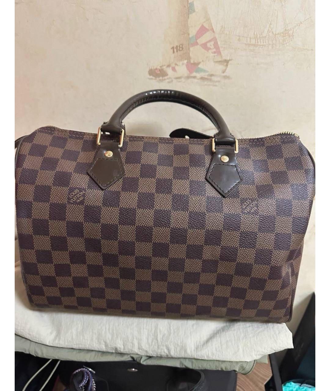 LOUIS VUITTON Коричневая сумка с короткими ручками, фото 7