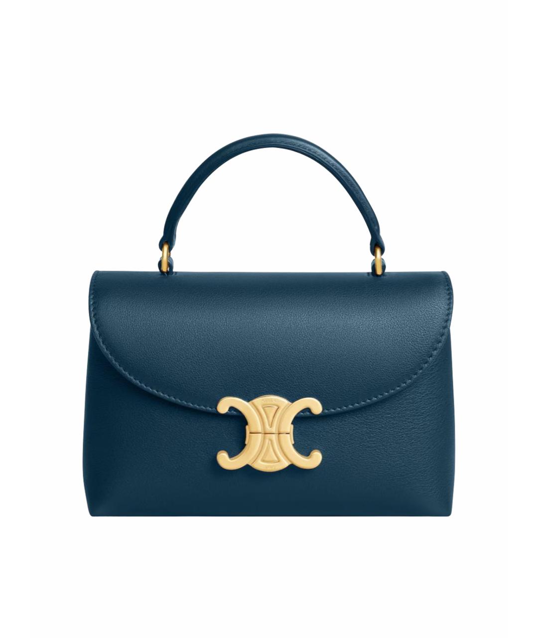 CELINE Синяя кожаная сумка через плечо, фото 1