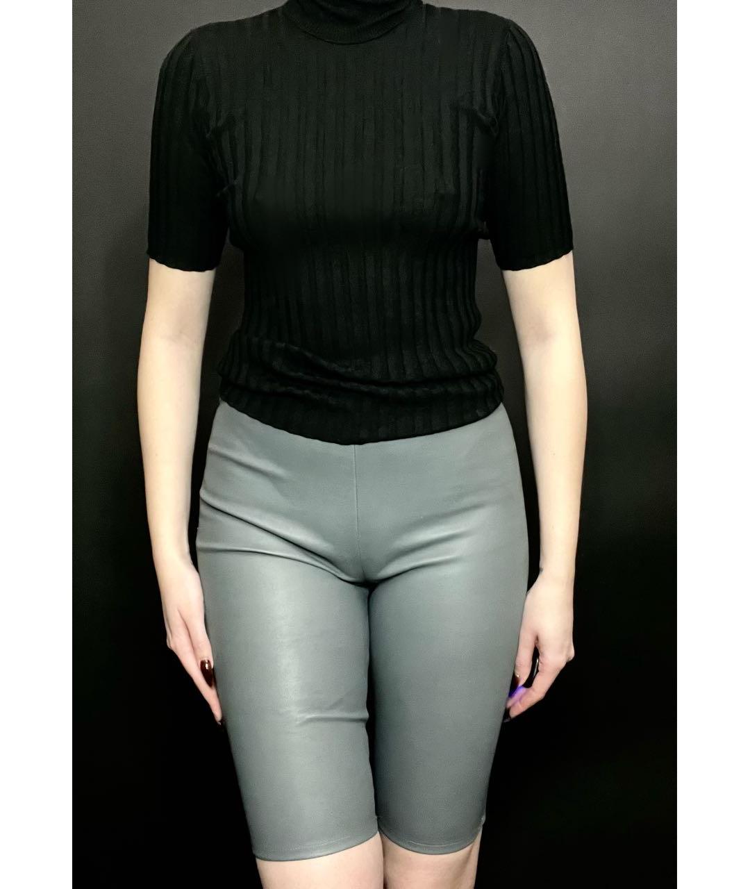 DAVID KOMA Серые кожаные шорты, фото 4