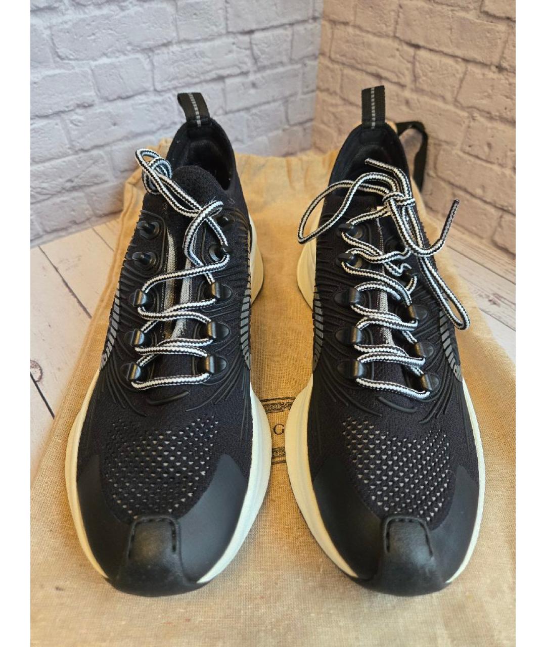 GUCCI Черные синтетические кроссовки, фото 2