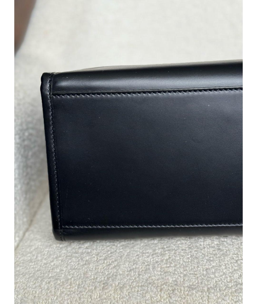 FENDI Черная кожаная сумка тоут, фото 4