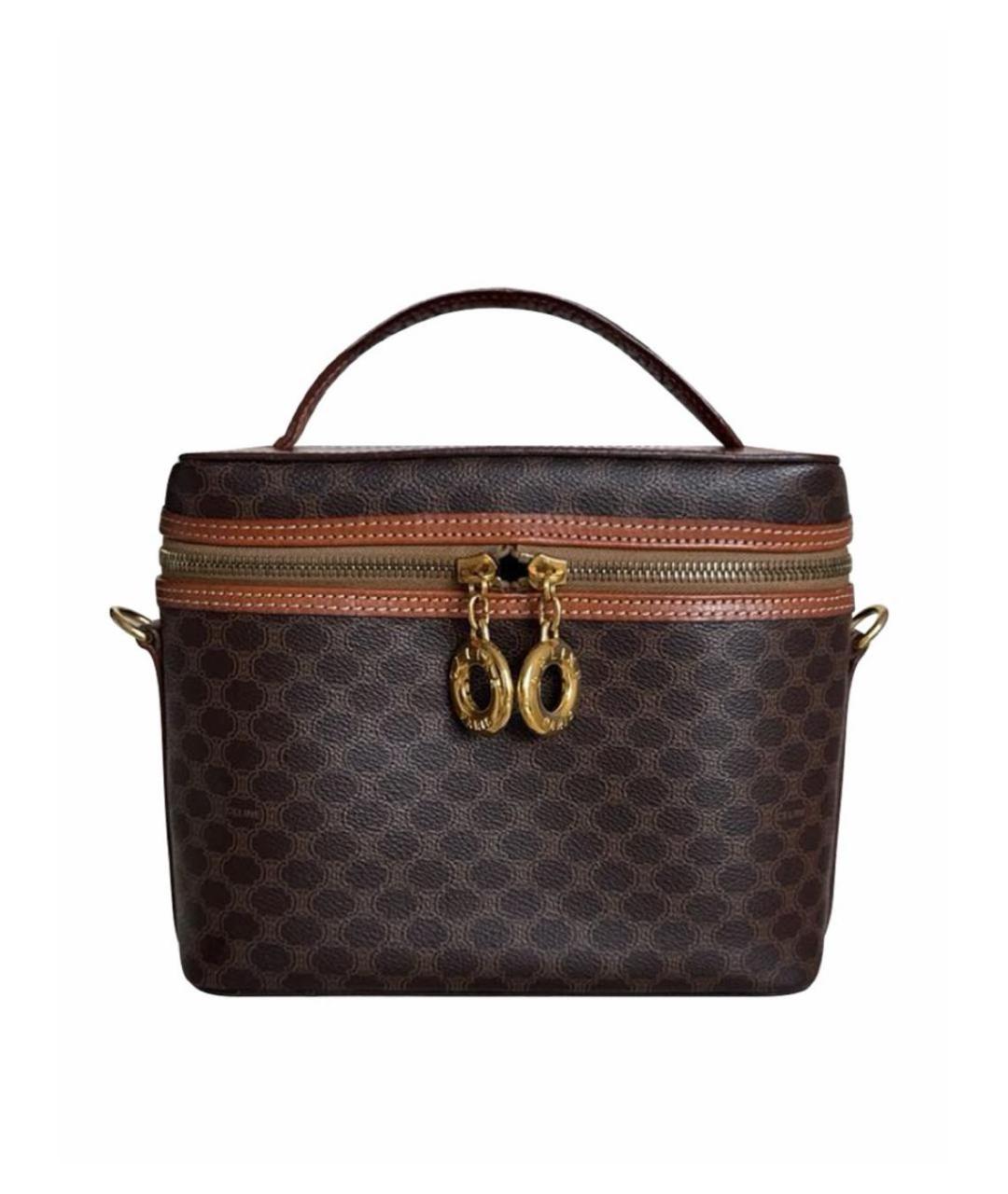 CELINE Коричневая кожаная сумка через плечо, фото 9