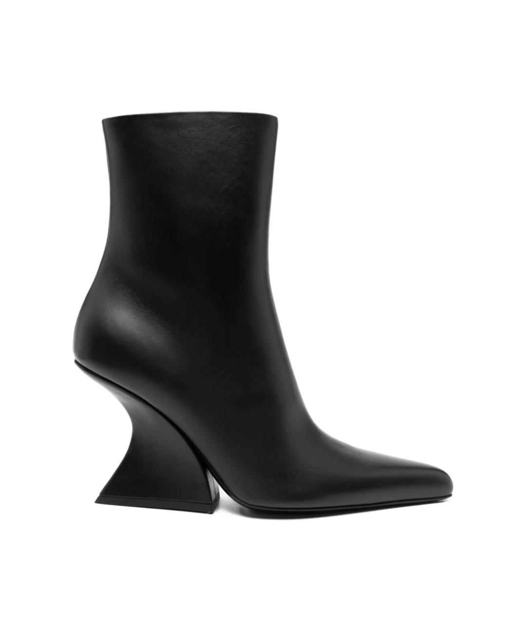 MUGLER Черные кожаные ботильоны, фото 1