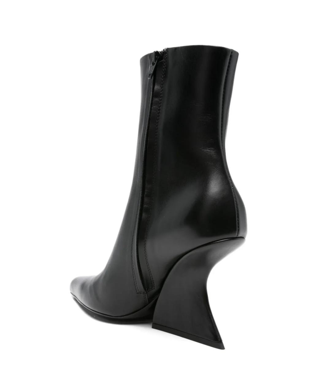MUGLER Черные кожаные ботильоны, фото 3