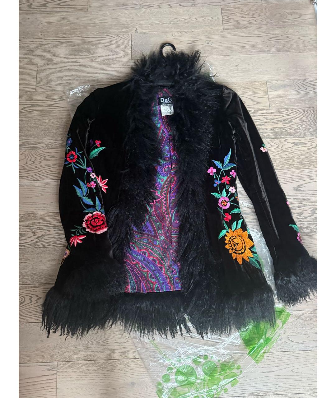 DOLCE&GABBANA Черное вискозное пальто, фото 6