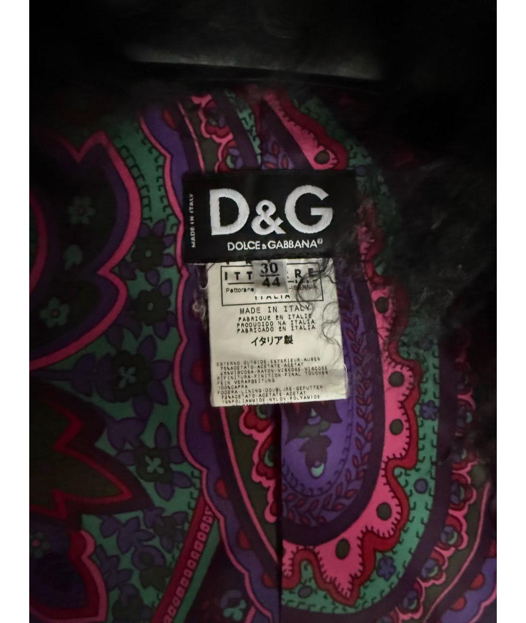 DOLCE&GABBANA Черное вискозное пальто, фото 3