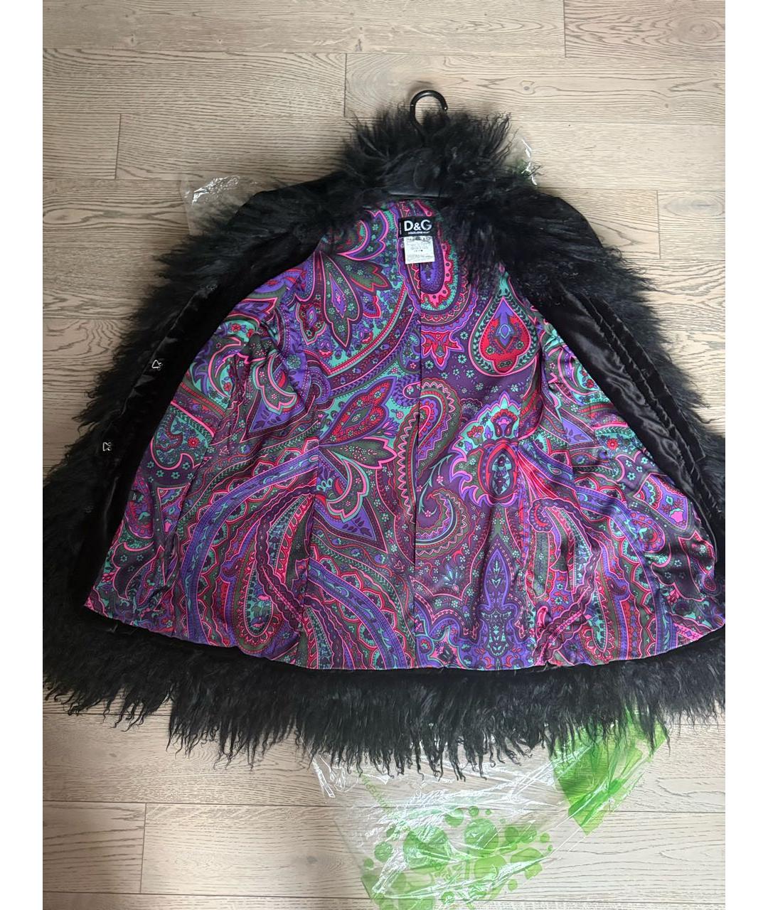 DOLCE&GABBANA Черное вискозное пальто, фото 4