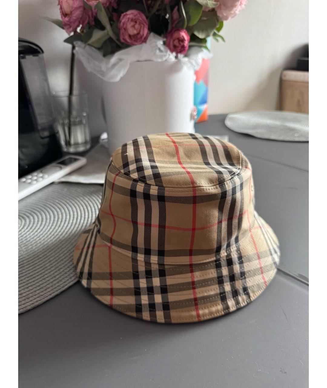 BURBERRY Коричневая хлопковая шляпа, фото 2