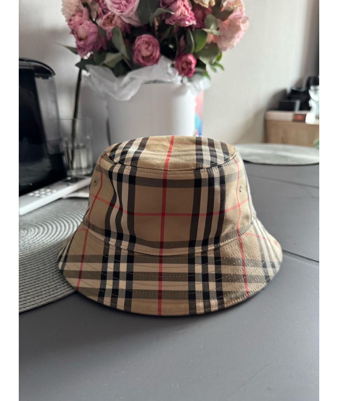 BURBERRY Коричневая хлопковая шляпа, фото 5