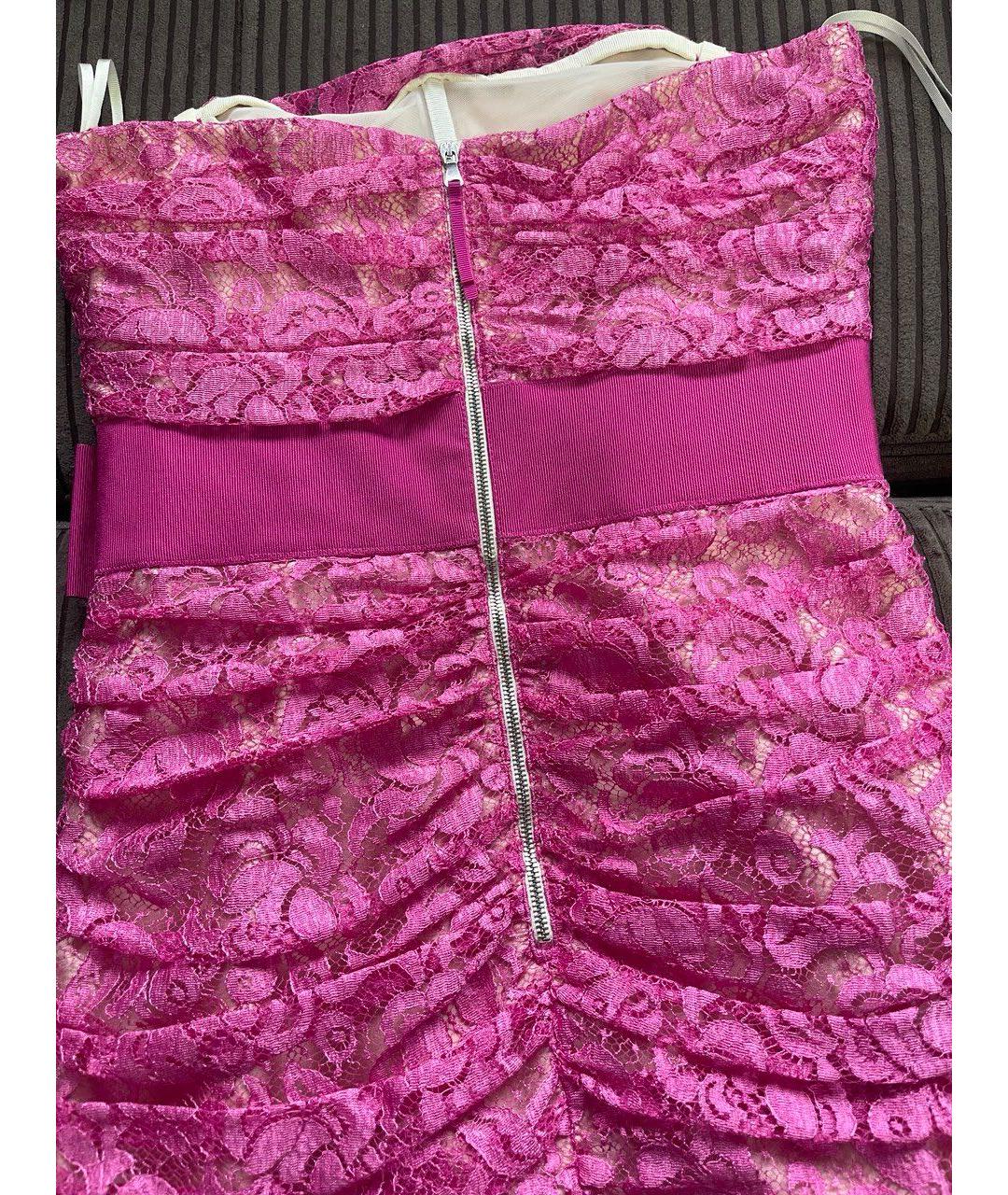 DOLCE&GABBANA Фуксия коктейльное платье, фото 6