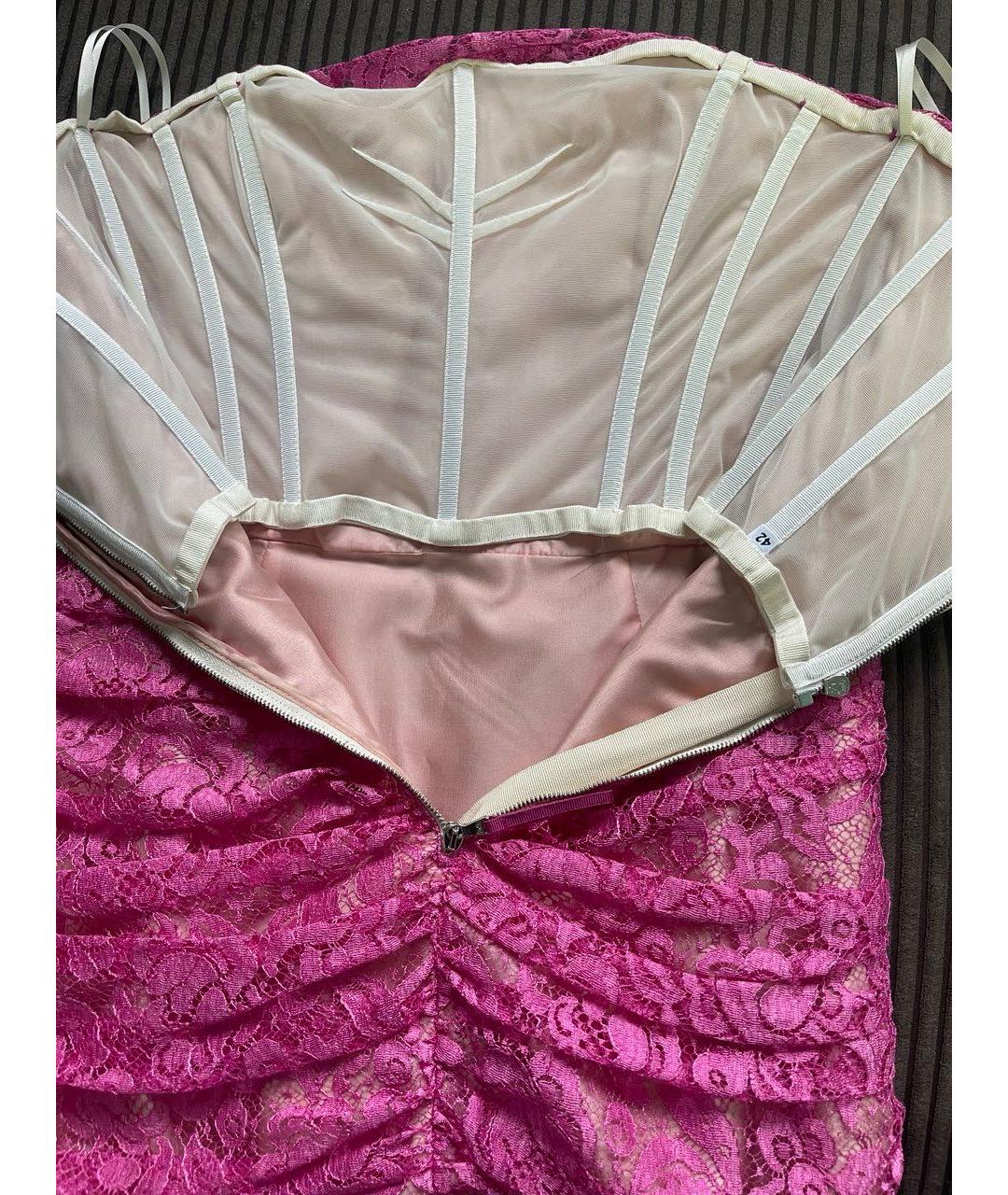 DOLCE&GABBANA Фуксия коктейльное платье, фото 7