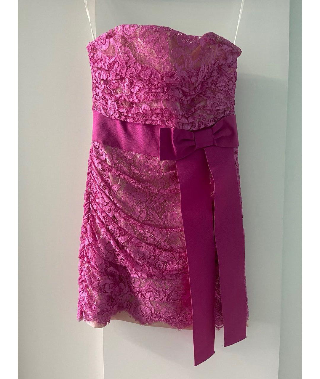 DOLCE&GABBANA Фуксия коктейльное платье, фото 5