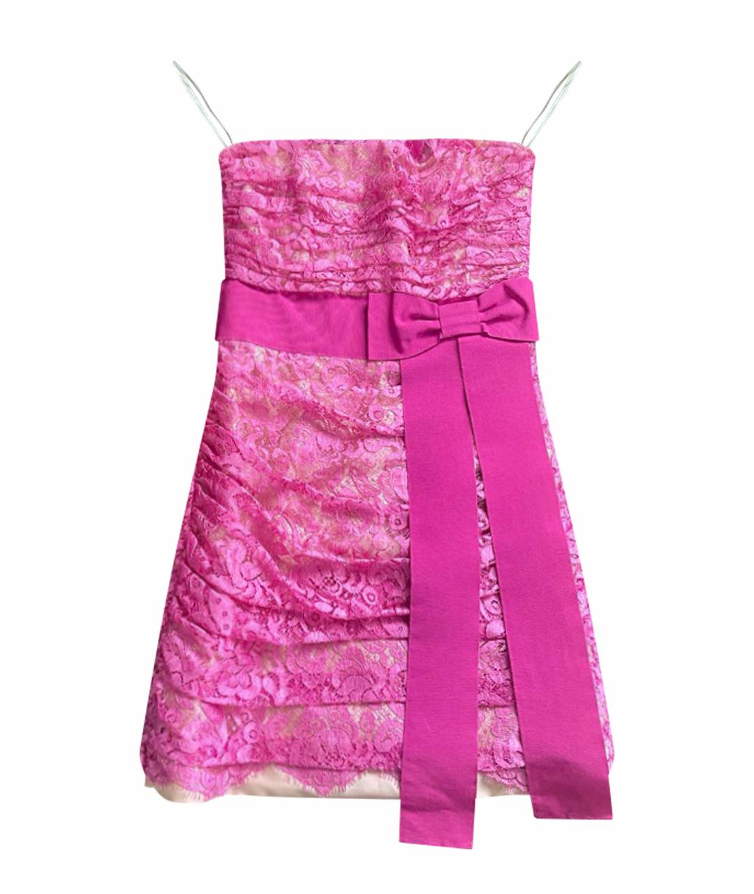 DOLCE&GABBANA Фуксия коктейльное платье, фото 1