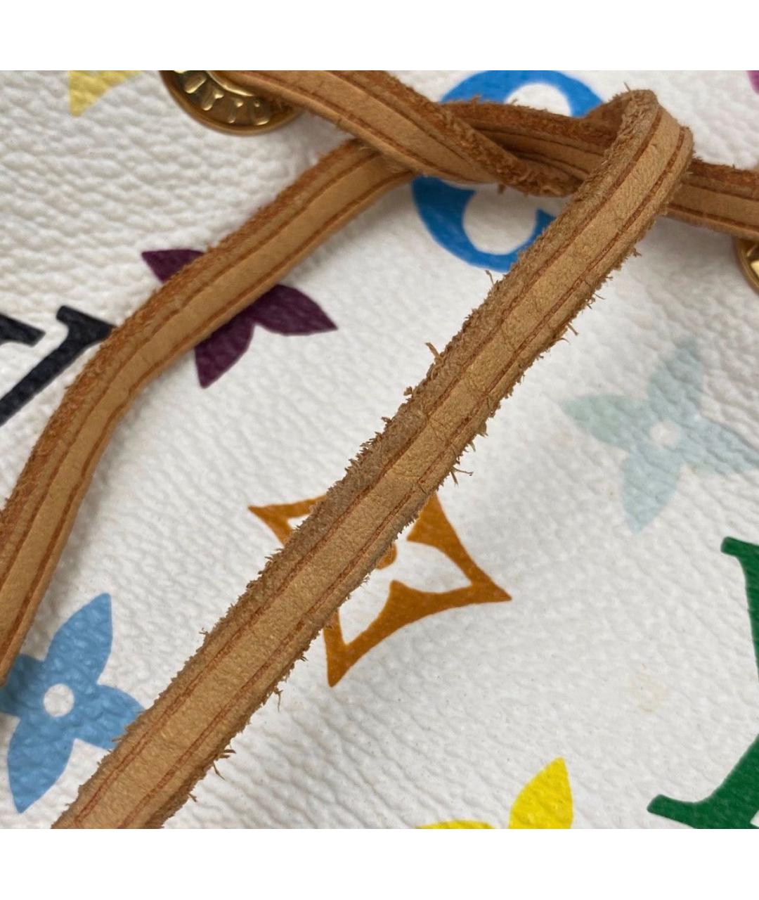 LOUIS VUITTON Белая кожаная сумка тоут, фото 6