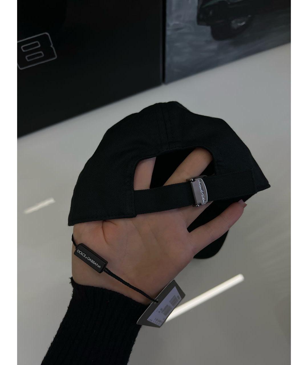 DOLCE&GABBANA Черная хлопковая кепка/бейсболка, фото 3