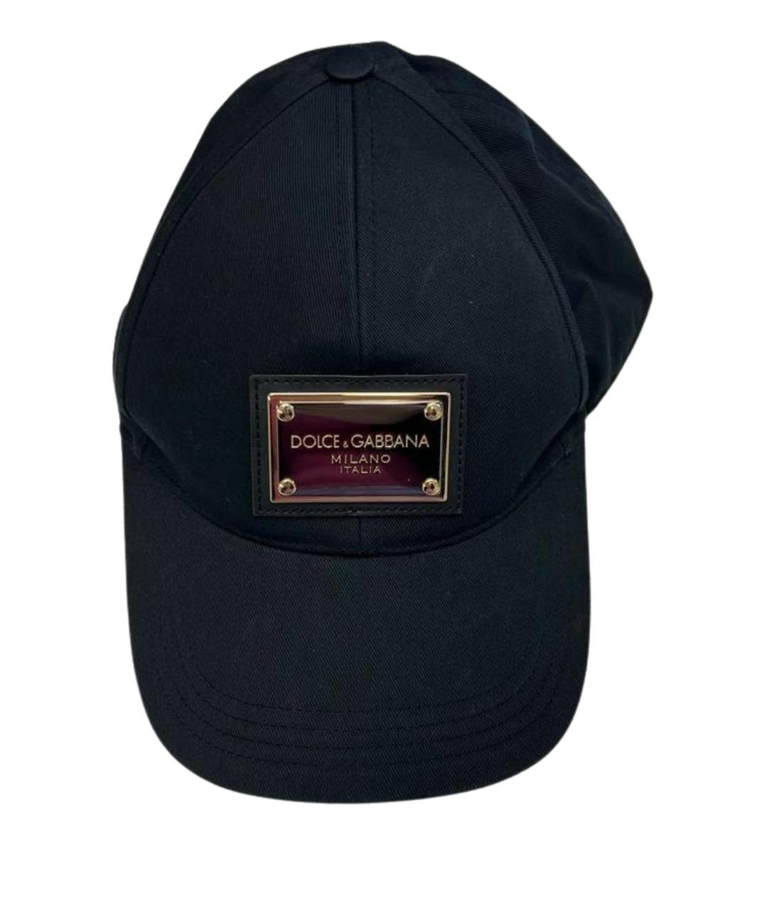 DOLCE&GABBANA Черная хлопковая кепка/бейсболка, фото 1