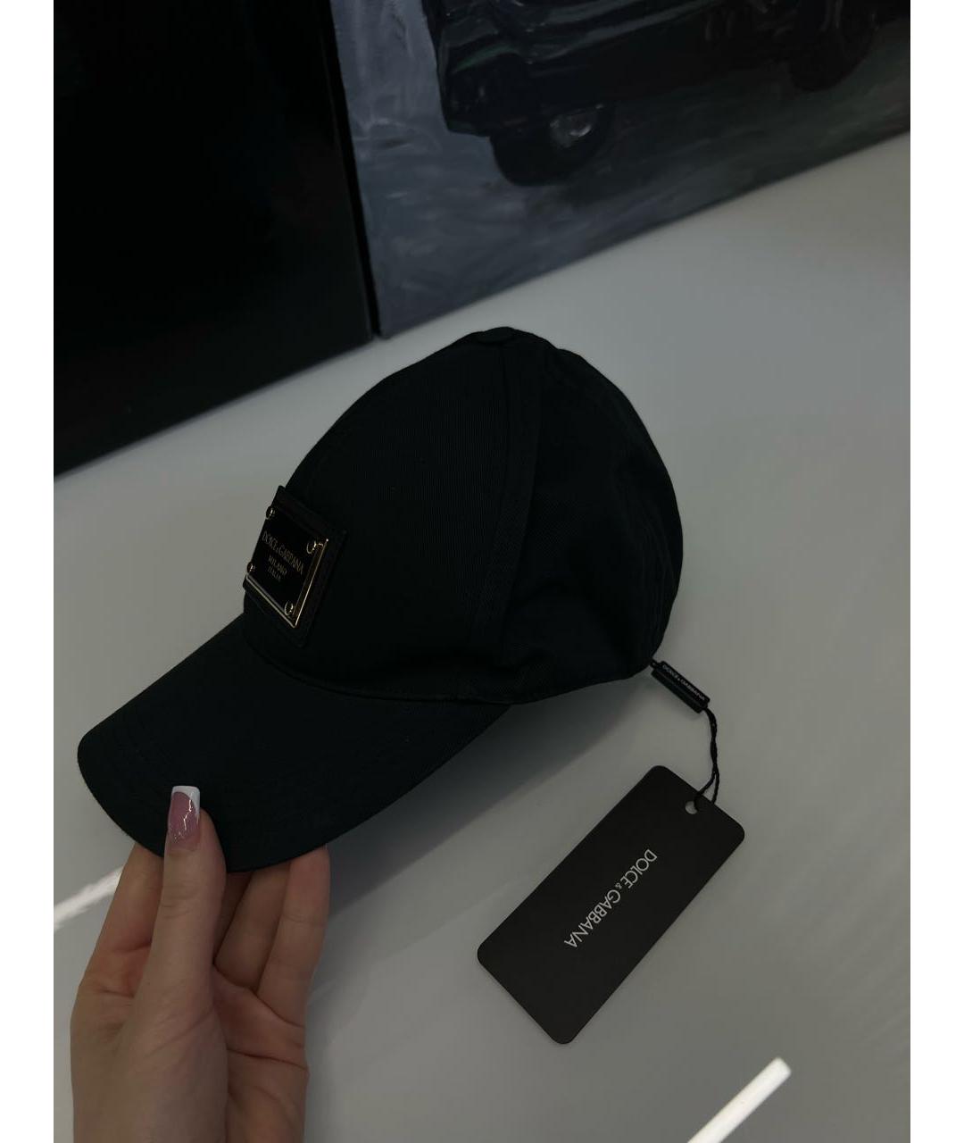 DOLCE&GABBANA Черная хлопковая кепка/бейсболка, фото 2