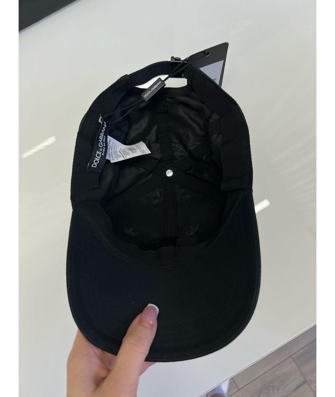 DOLCE&GABBANA Черная хлопковая кепка/бейсболка, фото 4
