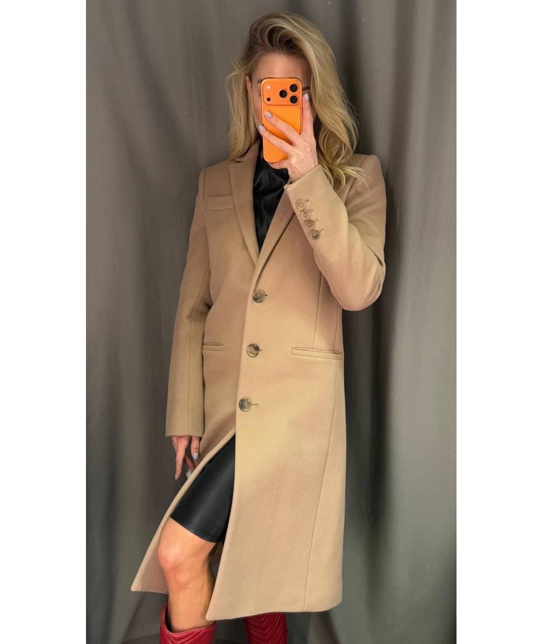 GUCCI Бежевое шерстяное пальто, фото 6