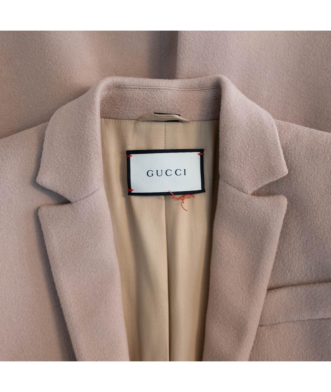 GUCCI Бежевое шерстяное пальто, фото 3