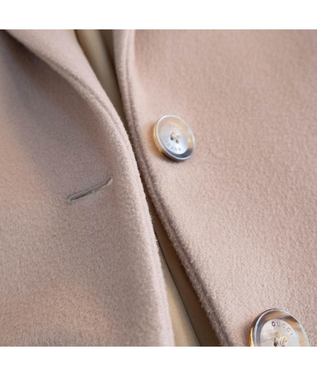 GUCCI Бежевое шерстяное пальто, фото 4