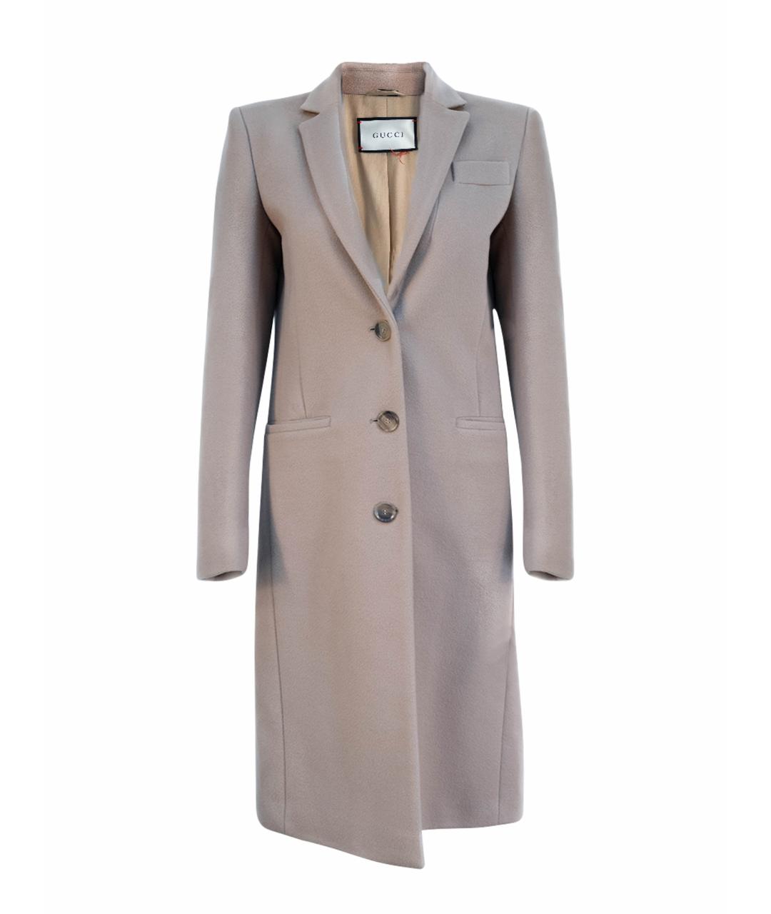 GUCCI Бежевое шерстяное пальто, фото 7