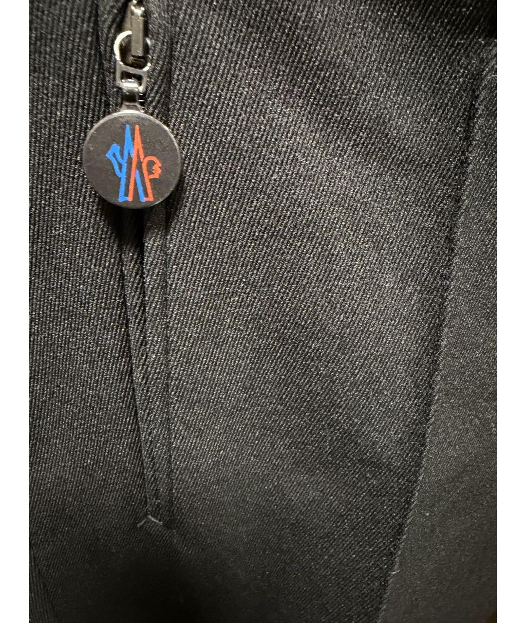 MONCLER Черные полиамидовые брюки узкие, фото 4