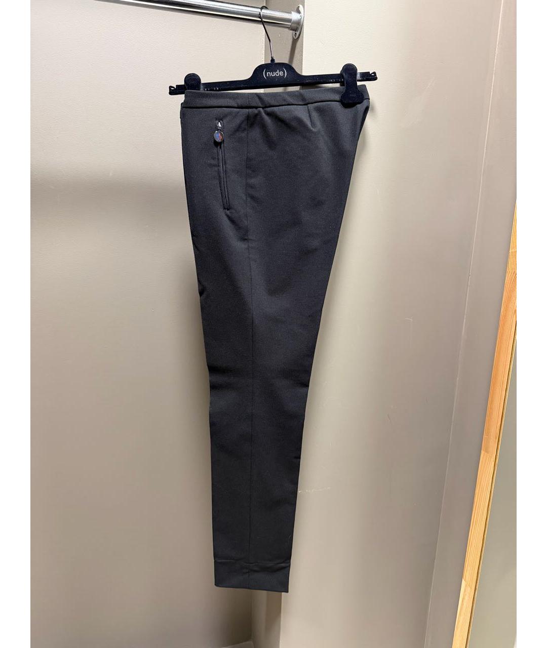 MONCLER Черные полиамидовые брюки узкие, фото 5