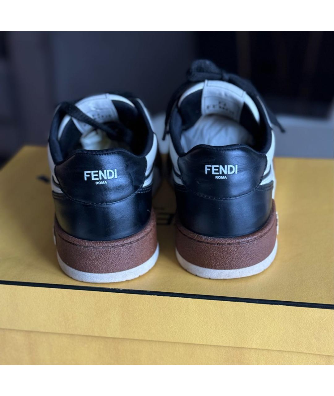 FENDI Мульти кожаные кеды, фото 5