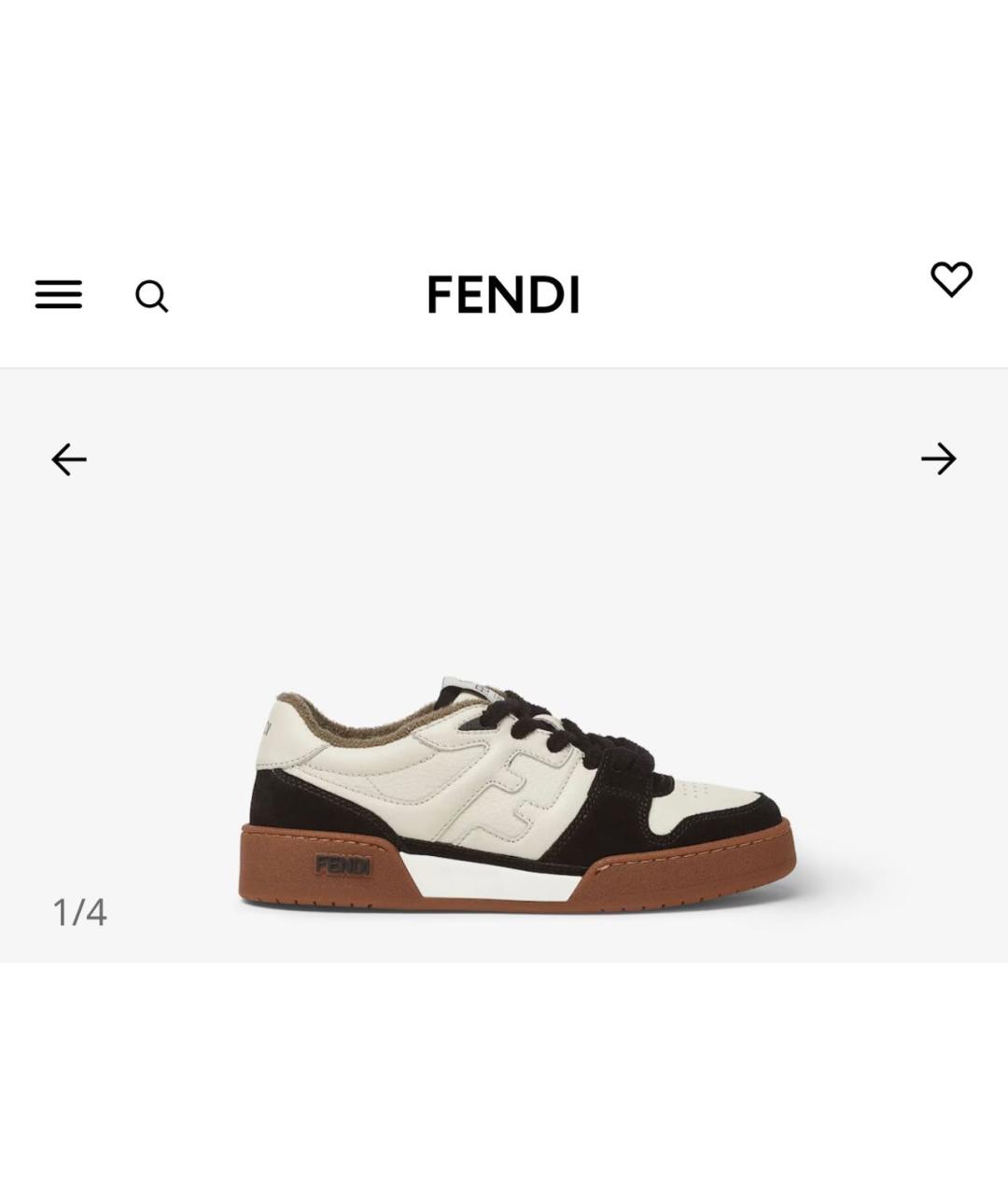FENDI Мульти кожаные кеды, фото 6