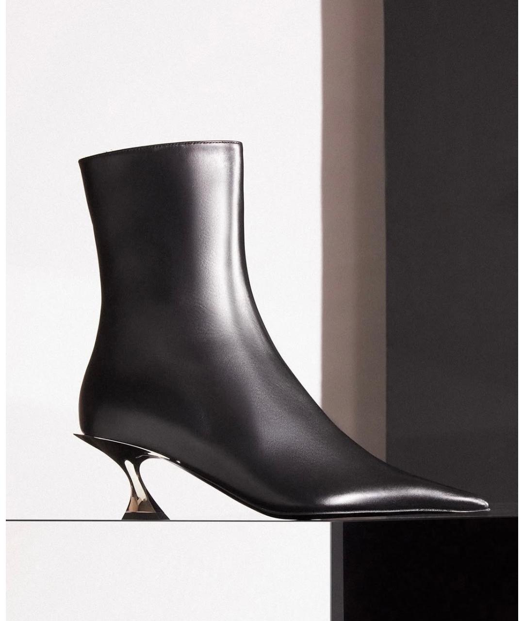 MUGLER Черные кожаные ботильоны, фото 5