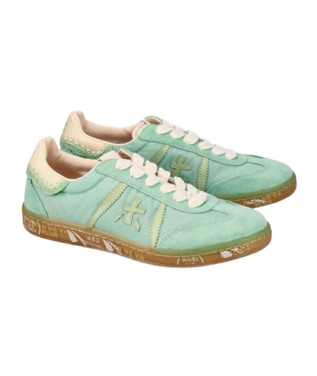 PREMIATA Бирюзовые текстильные кроссовки, фото 3