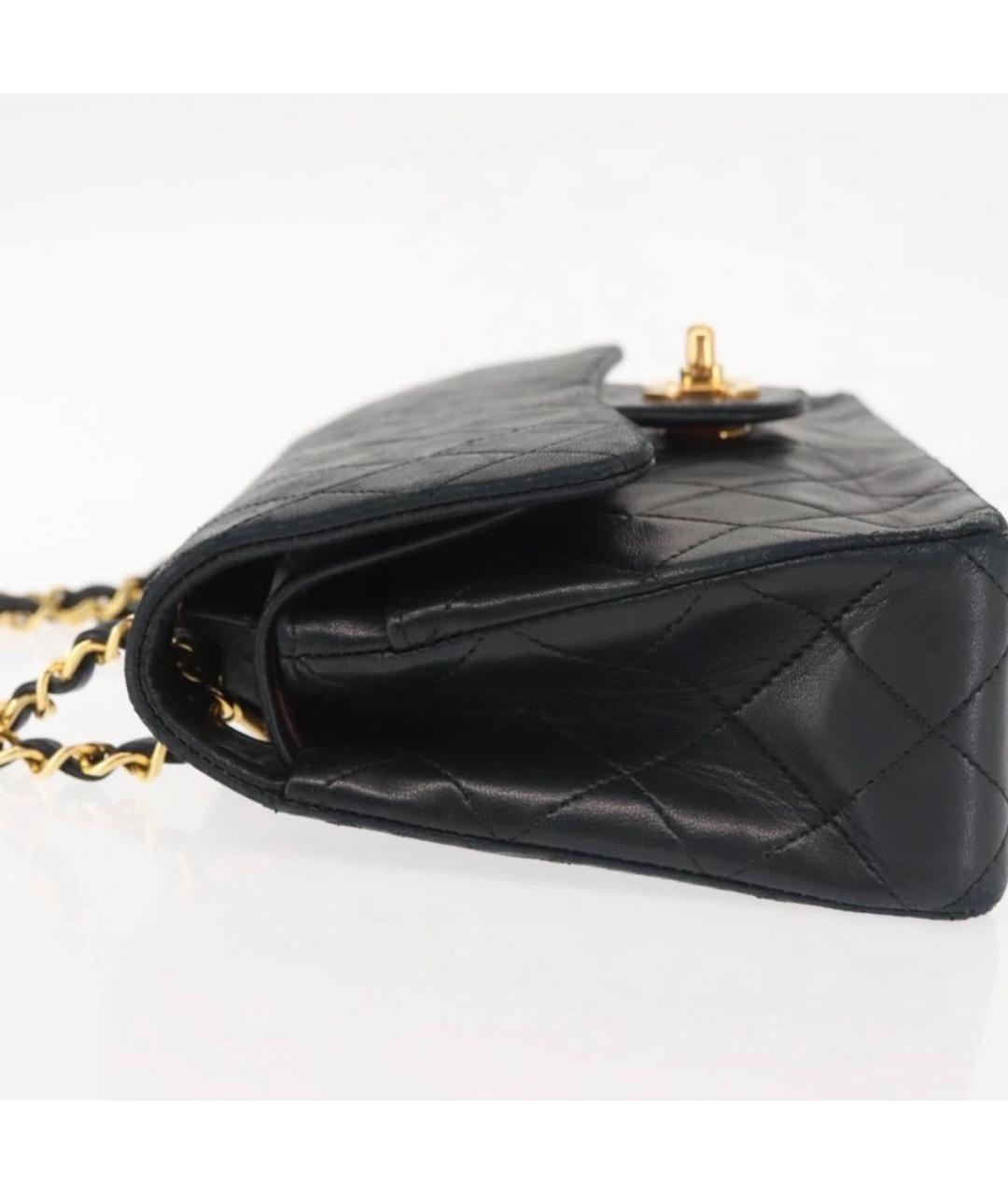 CHANEL Черная кожаная сумка через плечо, фото 4