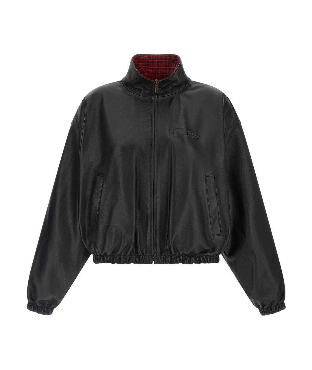 BALENCIAGA Черная кожаная куртка, фото 1