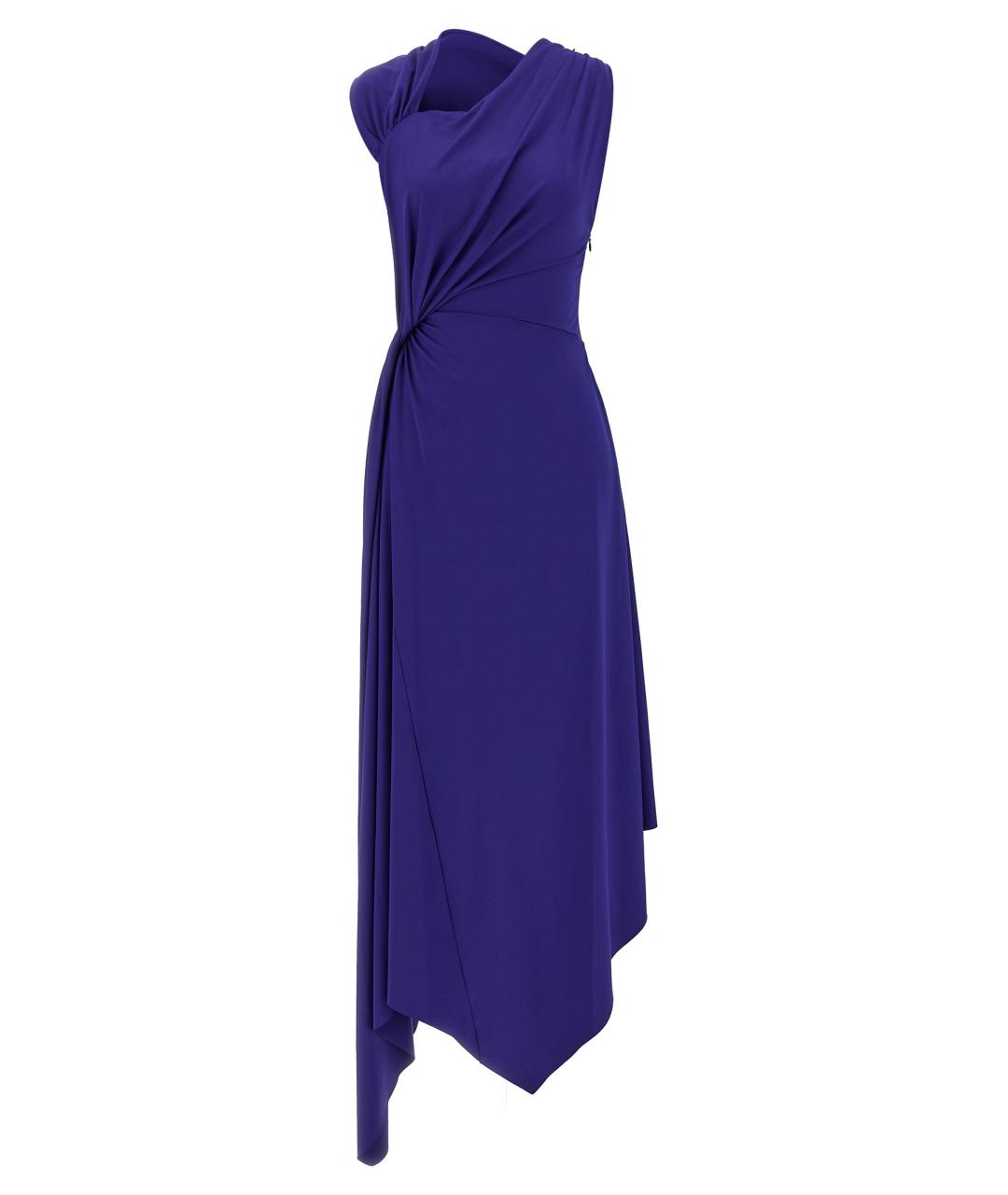 VICTORIA BECKHAM Синее полиэстеровое вечернее платье, фото 1