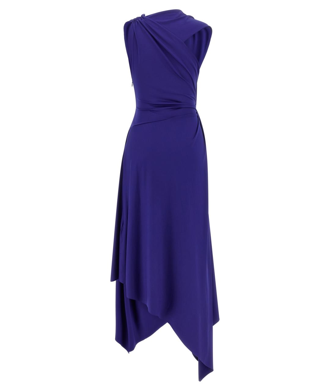 VICTORIA BECKHAM Синее полиэстеровое вечернее платье, фото 2