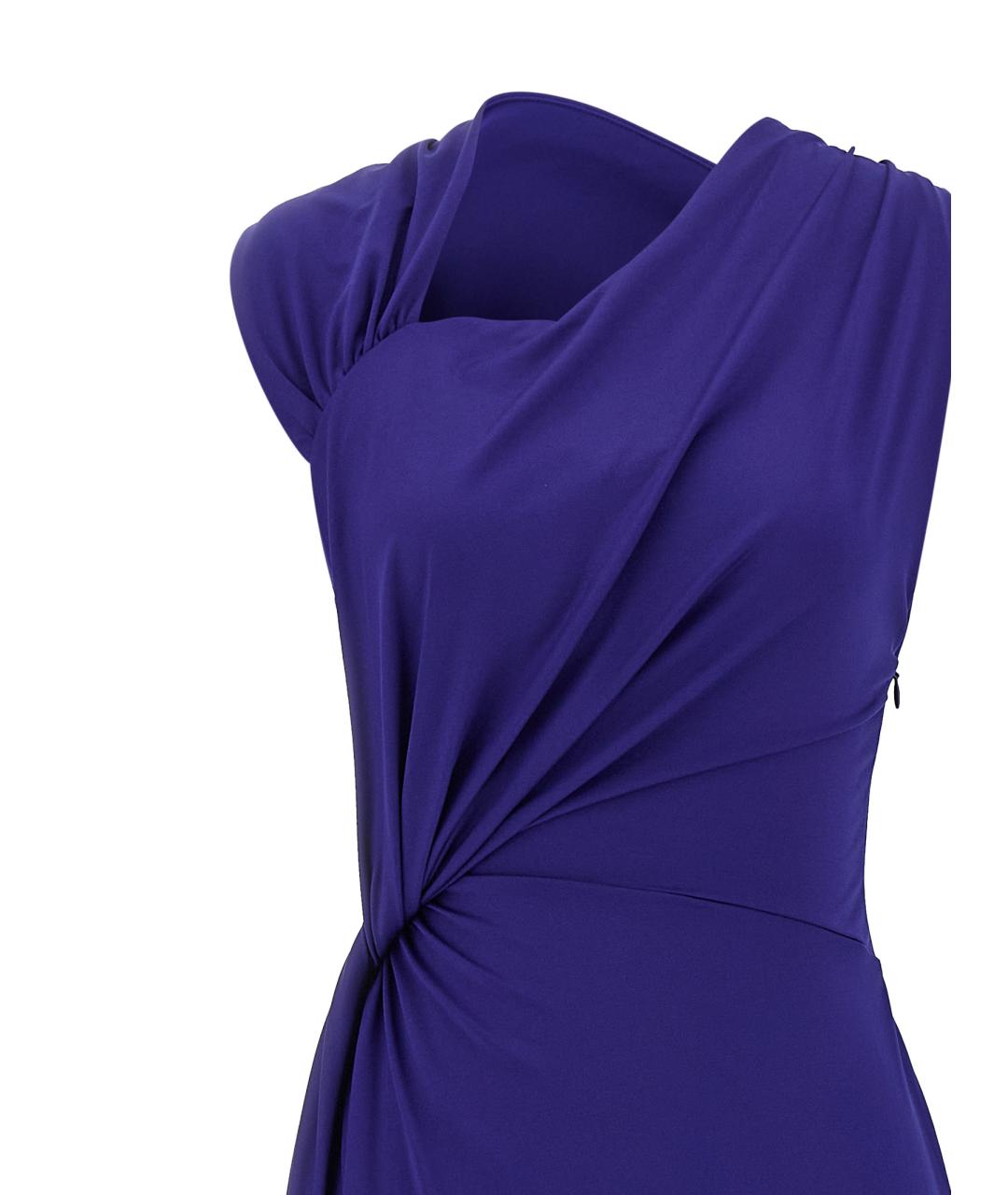 VICTORIA BECKHAM Синее полиэстеровое вечернее платье, фото 3