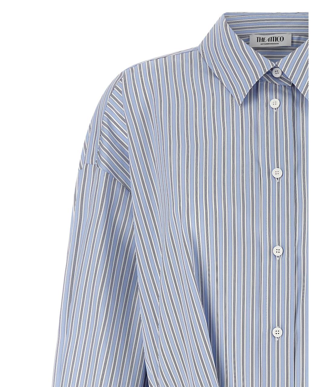 THE ATTICO Голубая хлопковая рубашка, фото 3