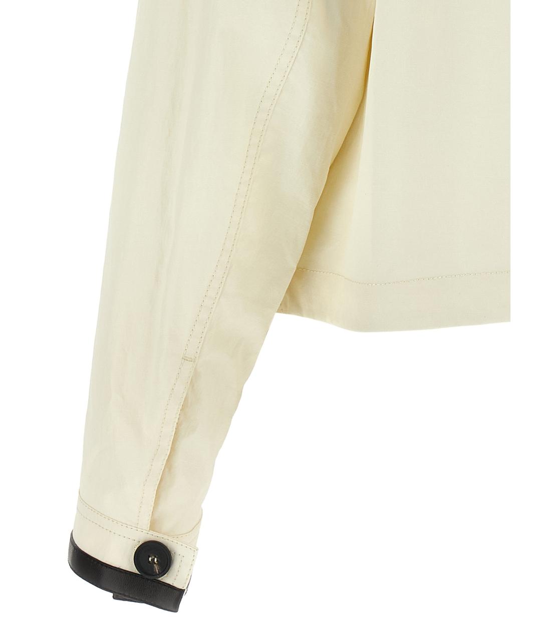 FERRAGAMO Белая льняная куртка, фото 4