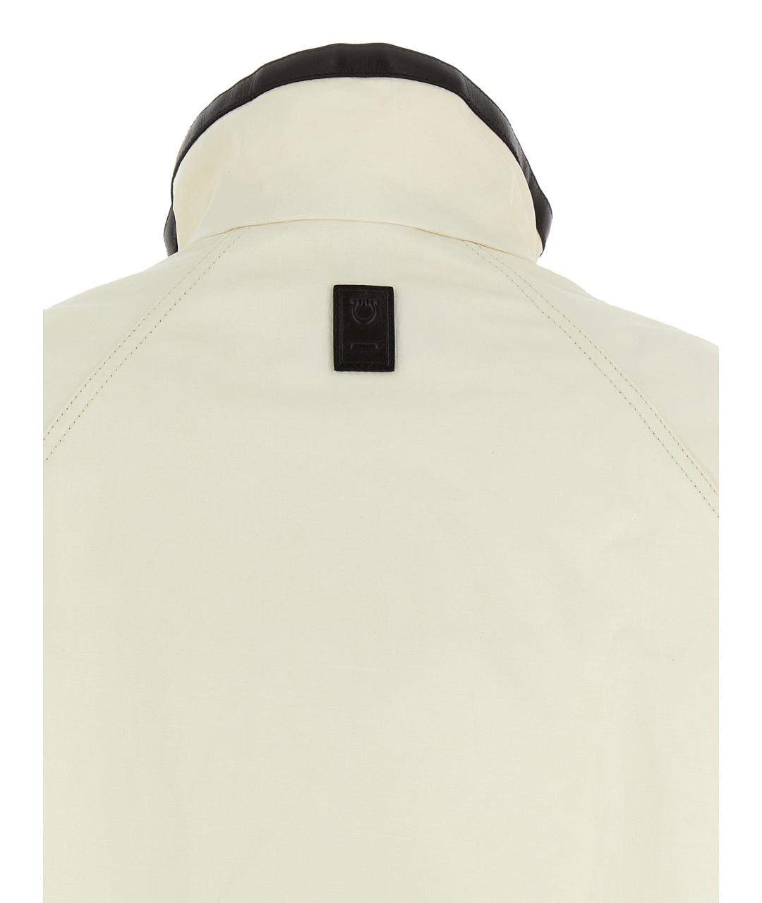 FERRAGAMO Белая льняная куртка, фото 5