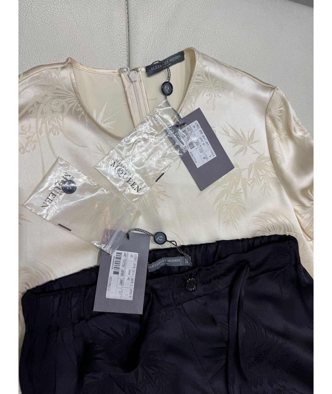 ALEXANDER MCQUEEN Мульти шелковый костюм с брюками, фото 6
