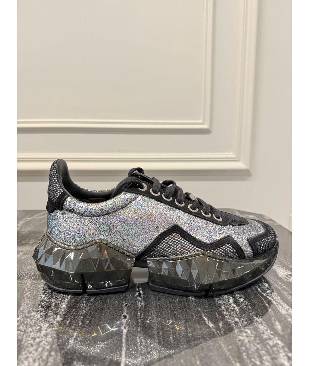 JIMMY CHOO Серебряные кроссовки, фото 8