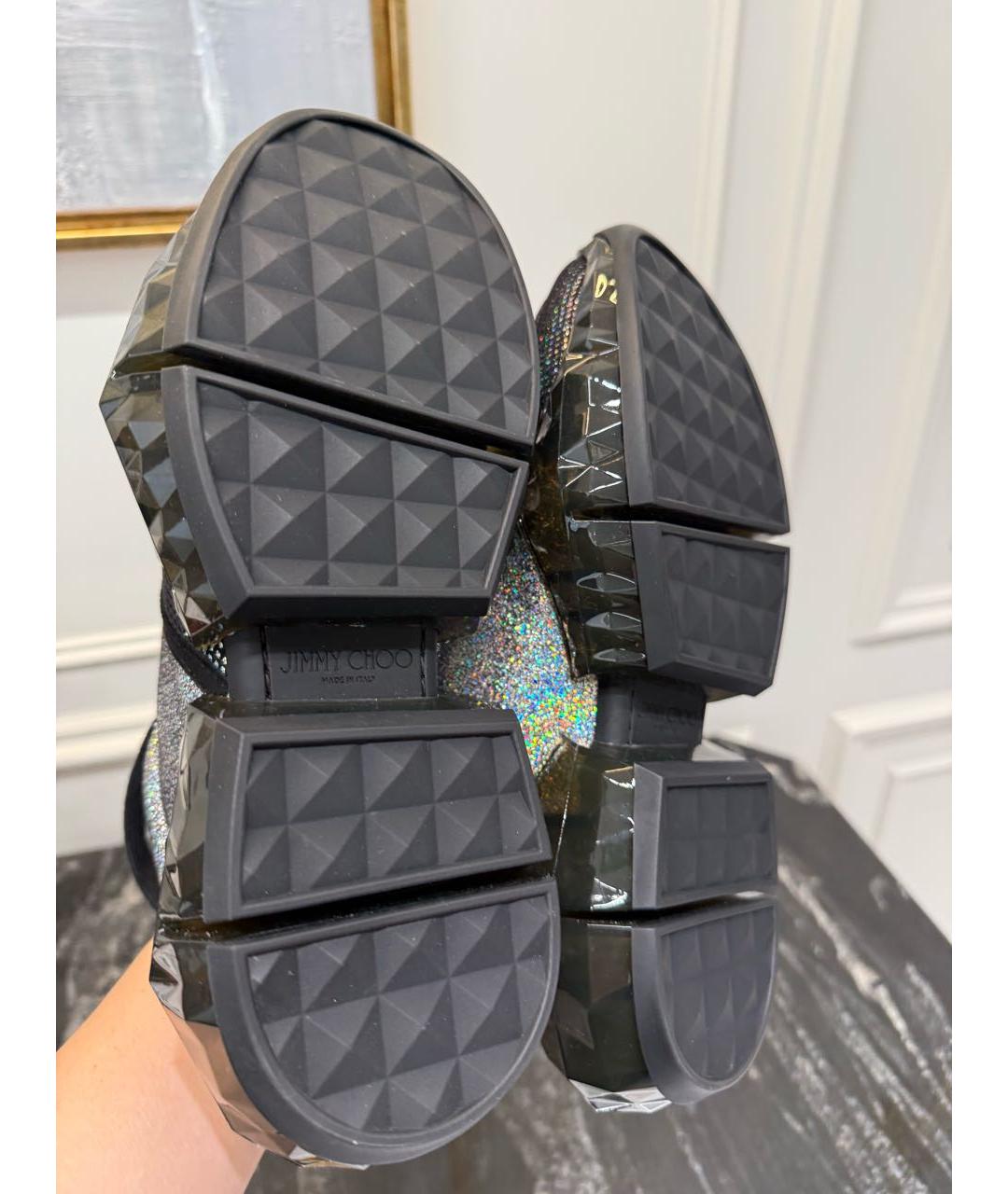 JIMMY CHOO Серебряные кроссовки, фото 7