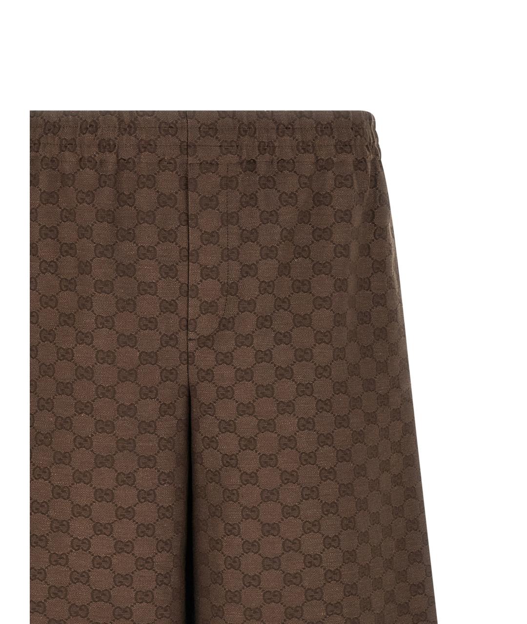 GUCCI Коричневые льняные шорты, фото 3