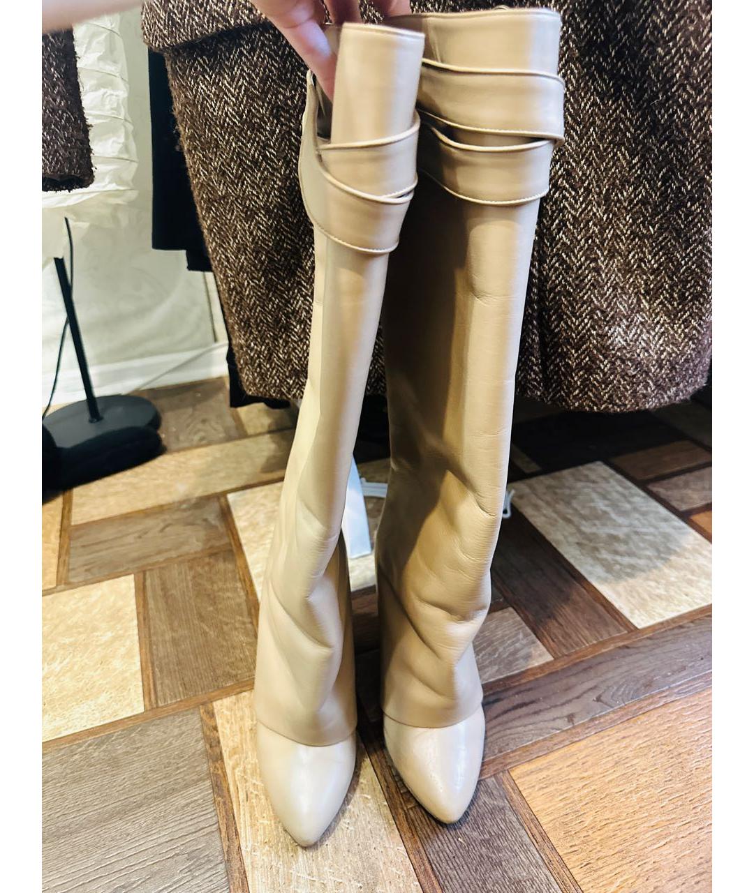 GIVENCHY Бежевые кожаные сапоги, фото 2