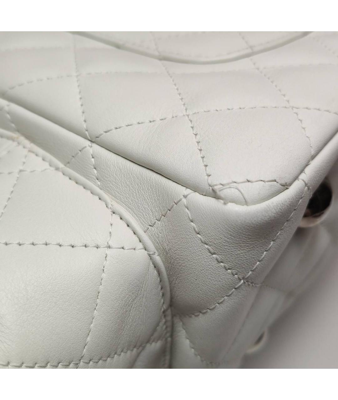 CHANEL Белая кожаная сумка тоут, фото 5